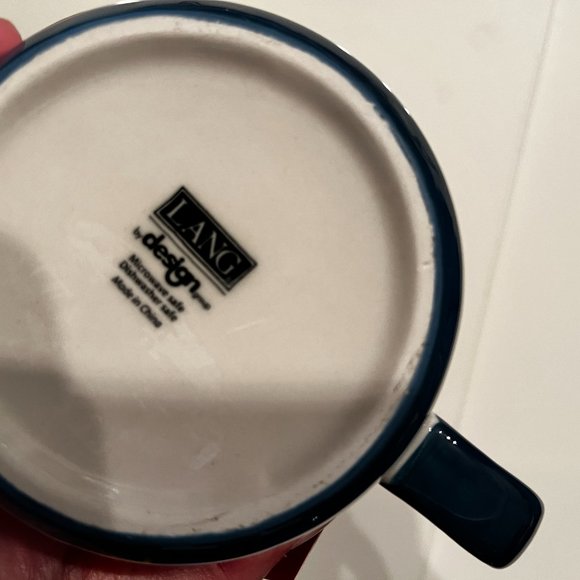 Pumpkin Mug‎ by Lang Designs with Hand Painted Detail and Handle Accent (new) - Picture 10 of 11